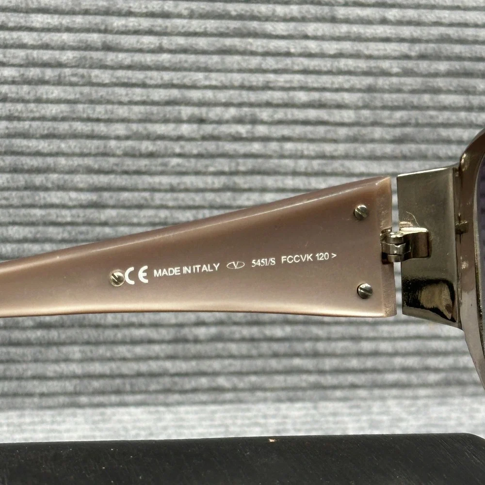 Valentino 5451/S Crystal Embellished Shield Sunglasses Silver Pink Y2k